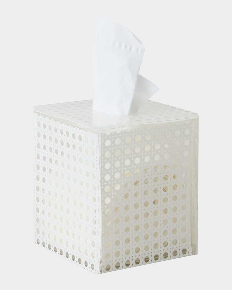 Reed Tissue Box, White